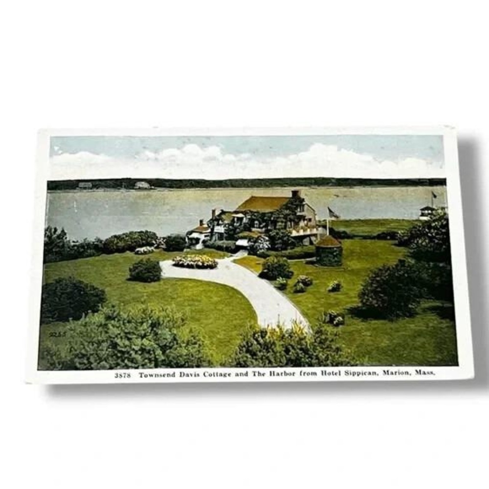 Postcard Townsend Davis Cottage & The Harbor Marion Massachusetts c1927 C271